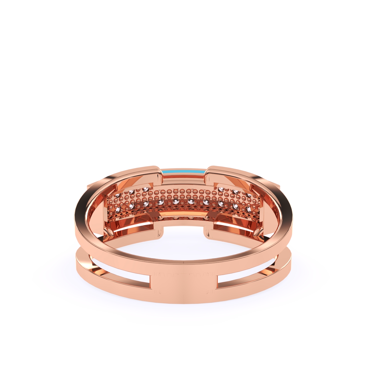 Impressive Round Lab Grown Band For Men